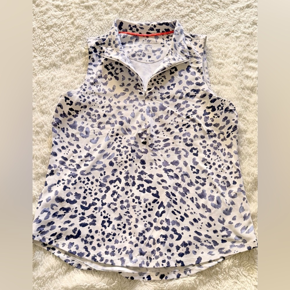 Tommy Bahama Navy and White Animal Print Tank Top